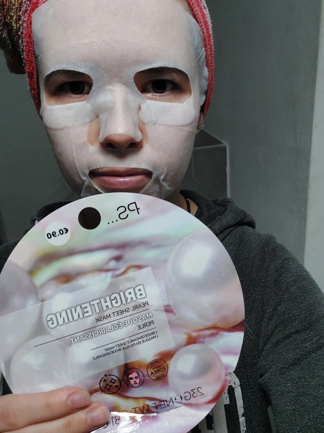 PS... Maseczka do twarzy w płacie, Brightening Pearl Mask