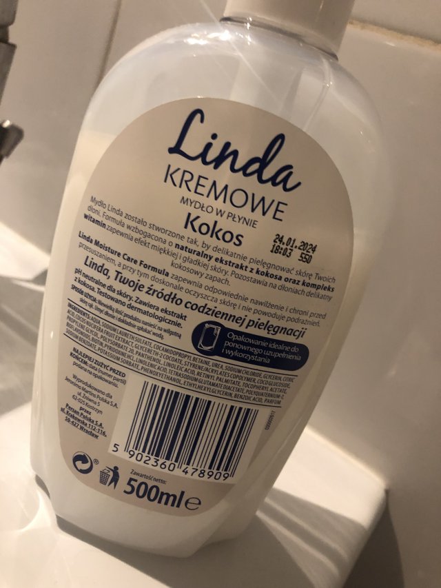 Linda Mydło w płynie, Kremowe, Kokos