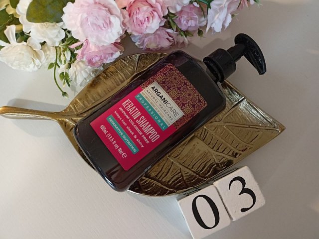 Arganicare Keratin, Szampon do włosów, Keratynowy