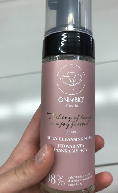 OnlyBio Pianka do mycia twarzy, jedwabiście myjąca pianka