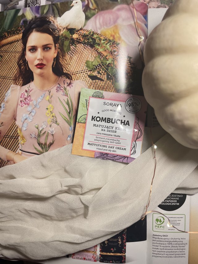 Soraya Kombucha, Krem do twarzy, Matujący, Na dzień, Cera mieszana i tłusta