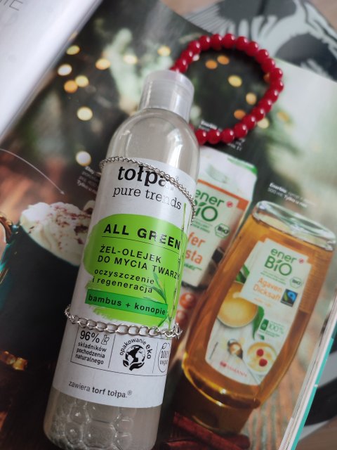 Tołpa Pure Trends, All Green, Żel-olejek do mycia twarzy, Oczyszczenie i regeneracja, Bambus + konopie