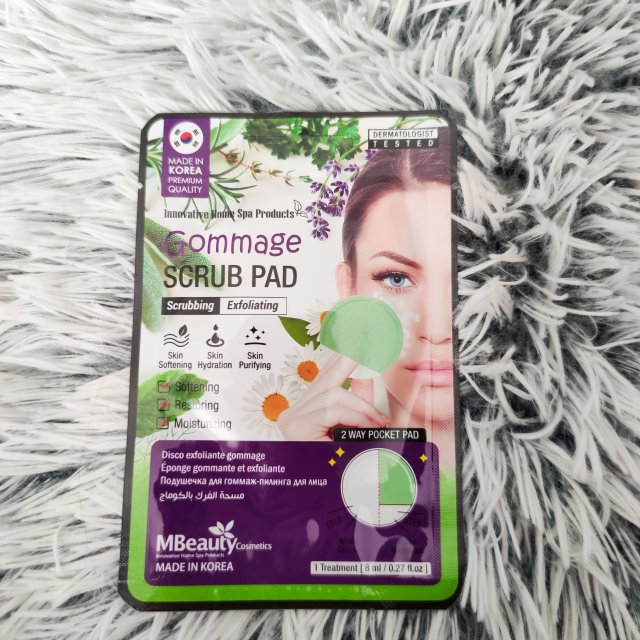 MBeauty Cosmetics Płatek do mycia twarzy, Gommage Scrub Pad, Złuszczający