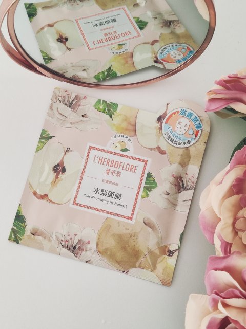 L'herboflore Maska do twarzy w płacie, Odżywcza, Pear