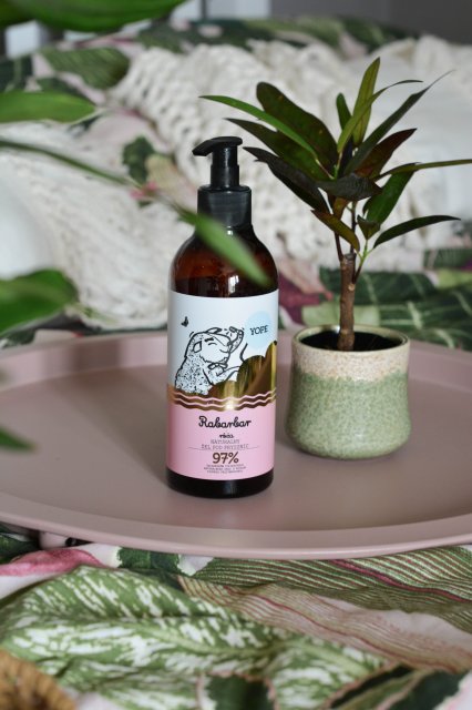 YOPE Żel pod prysznic, Rabarbar i róża