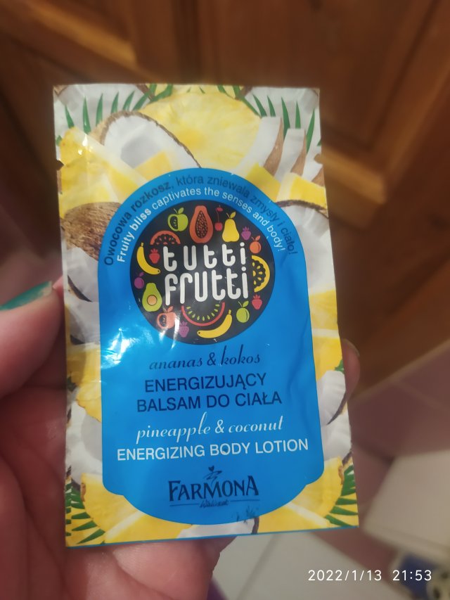 Farmona Tutti Frutti, Balsam do ciała, Energizujący, Ananas i kokos