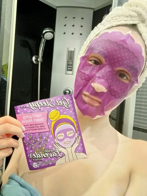 Mascot Europe Maska do twarzy w płacie, Tonifying Sheet Mask, Get Sleepy…, Z wyciągiem z lawendy