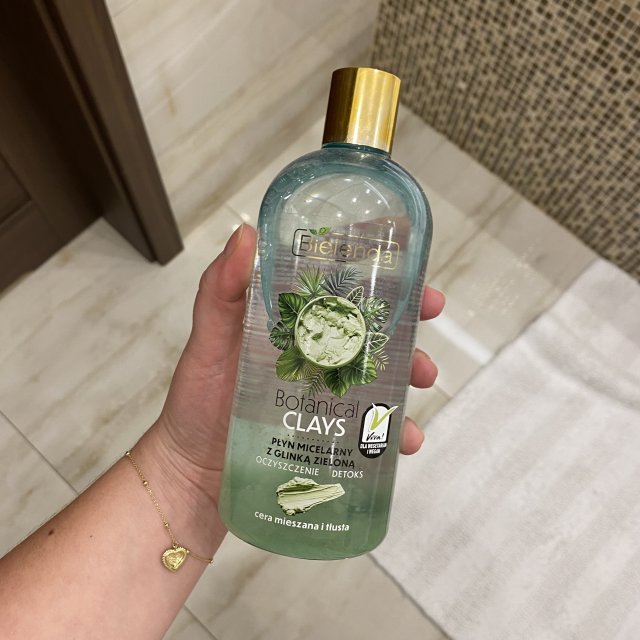 Bielenda Botanical Clays, Płyn micelarny do twarzy, Wegański, Z glinką zieloną 