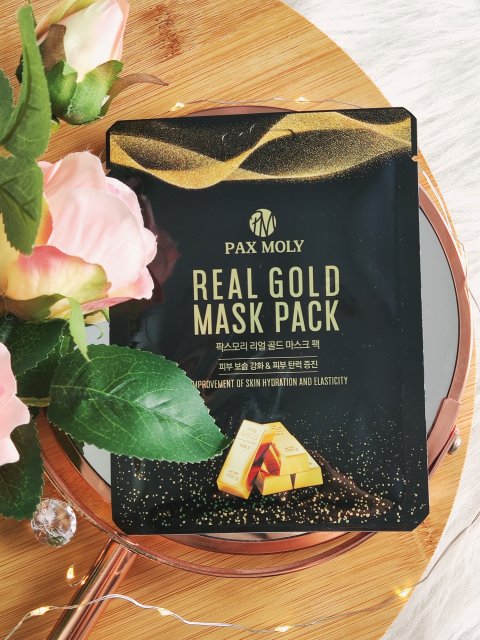Pax Moly Maska do twarzy w płacie, Real Gold Mask Pack