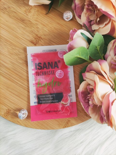 Isana Maska do twarzy w płacie, Hydro, Ekstrakt z melonu i hialuron