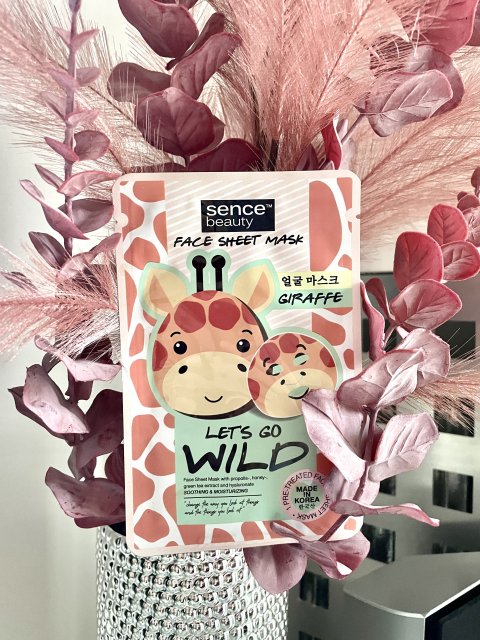 Maseczka w płacie żyrafa 