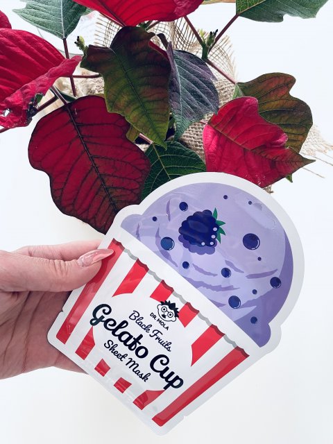 Dr. Mola Maska do twarzy w płacie, Gelato Cup Sheet Mask, Black fruits