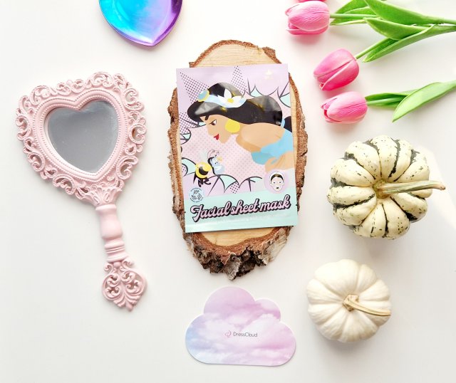 Topbrands Europe B.V. Disney Princess, Maska do twarzy w płacie, Odświeżająca i nawilżająca, Z ekstraktem z pomarańczy, Jasmine