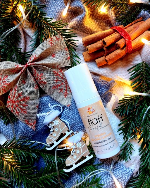 Fluff Mgiełka do ciała i pościeli, Cozy Eveving, Pomarańcza i cynamon