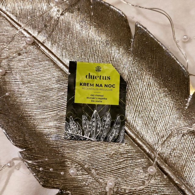 Sylveco Duetus, Krem do twarzy, Na noc, Regeneruje + Reguluje, Olej z konopi