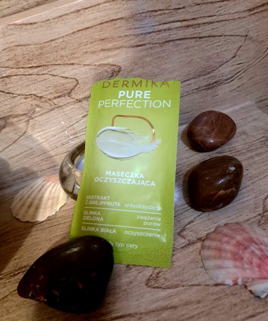 Dermika Maseczka do twarzy, Pure Perfection, Oczyszczająca, Ekstrakt z grejpfruta, Glika zielona, Glinka biała