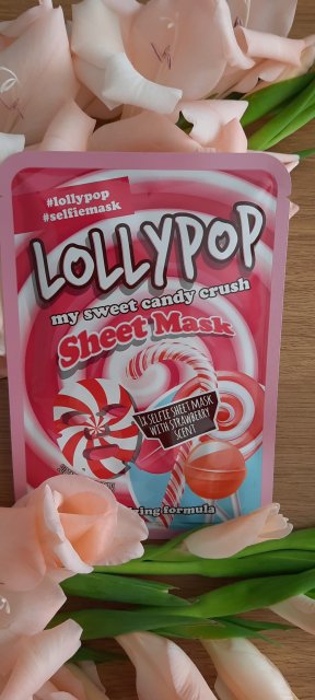 Maxbrands Marketing B.V. Face Sheet Mask, Maseczka do twarzy w płacie, Lollypop, My Sweet Candy Crush Sheet Mask, Z wyciągiem z ogórka