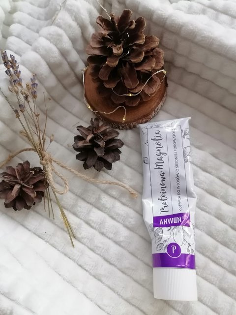 Anwen Odżywka do włosów o średniej porowatości, Proteinowa Magnolia