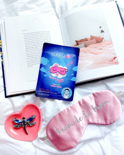 Bubble T Maska do twarzy w płacie, Nightea Night, Neroli & Tangerine, Nawilżająco - tonizująca 