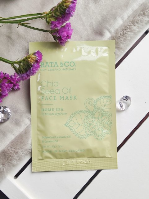 Rata & Co. New Zealand Naturals Maska do twarzy w płacie, Chia Seed Oil Face Mask 
