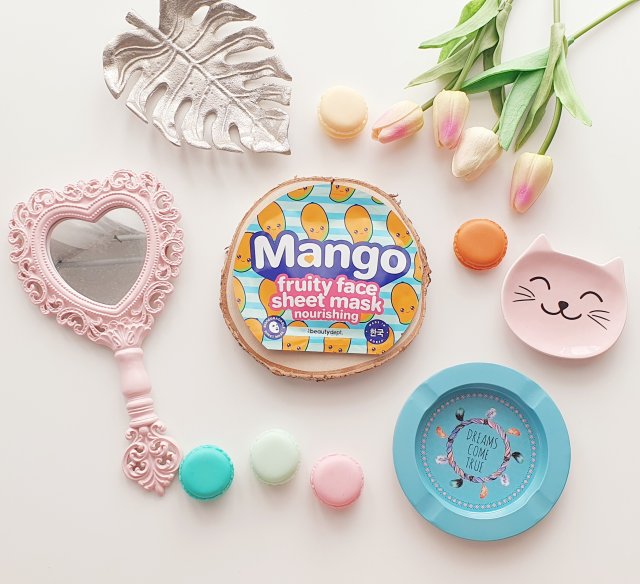 The Beauty Dept. Maseczka do twarzy w płacie, Fruity Face Sheet Mask, Mango, Nourishing