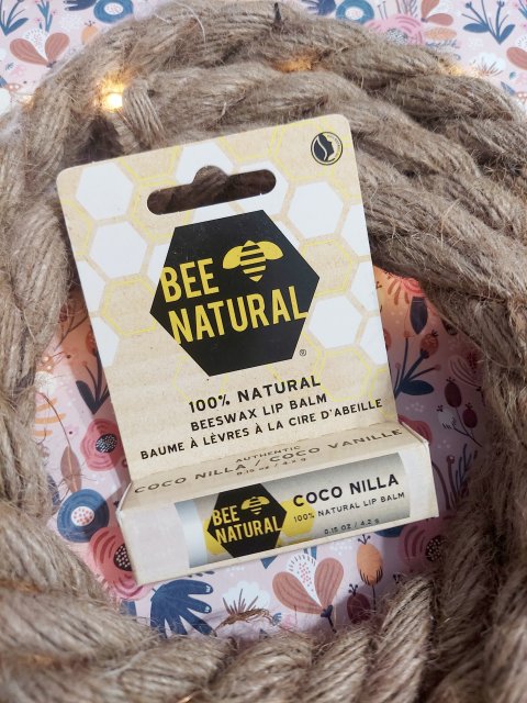 Bee Natural Pomadka ochronna do ust, Kokos i wanilia