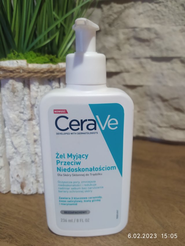 CeraVe Żel myjący do twarzy, Przeciw niedoskonałościom, Do skóry skłonnej do trądziku