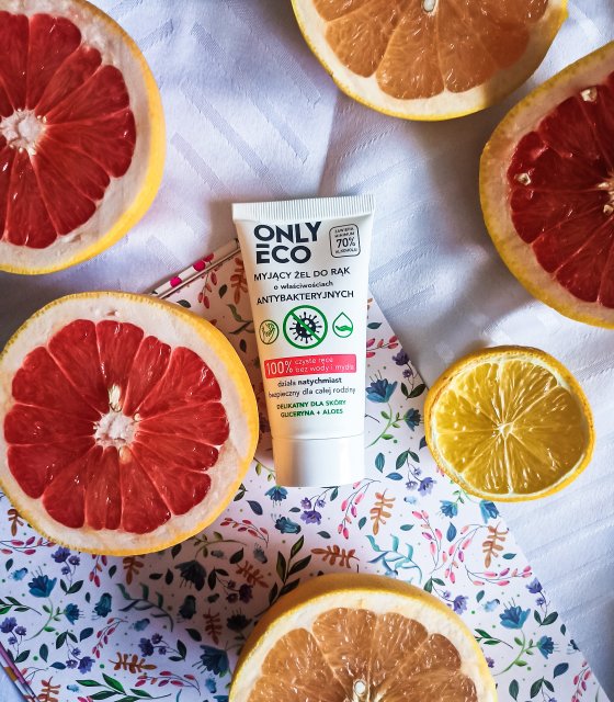 Only Eco Żel do rąk, Myjący, O właściwościach antybakteryjnych, Gliceryna + aloes