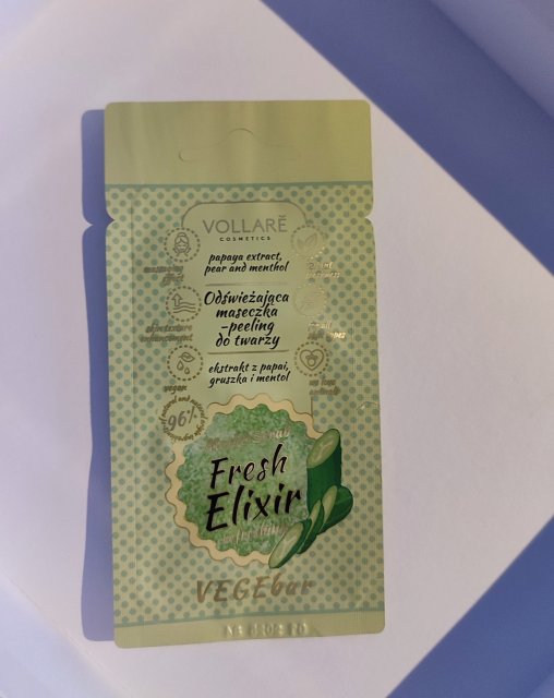Vollare Cosmetics Odświeżająca maseczka-peeling do twarzy, ekstrakt z papai, gruszką i mentol 