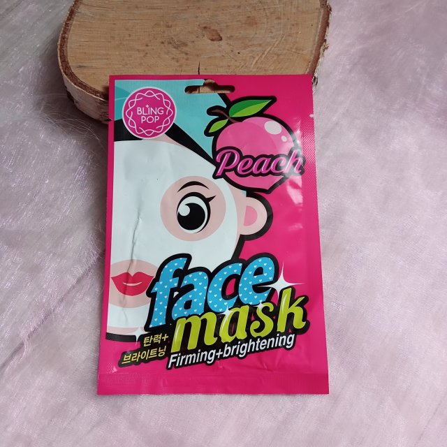BLING POP Maska do twarzy w płacie, Firming + Brightening, Peach