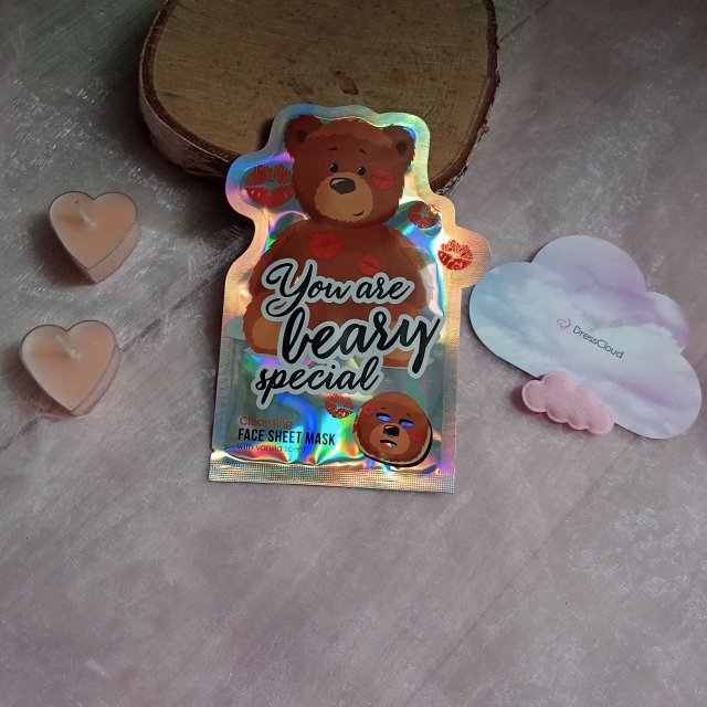 Maxbrands Marketing B.V. Face Sheet Mask, Maseczka do twarzy w płacie You are Beary Special