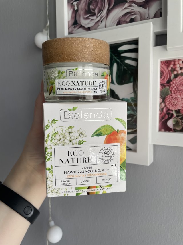 Bielenda Eco Nature, Krem do twarzy, Nawilżająco-Kojący, Dzień i noc, Cera sucha i odwodniona