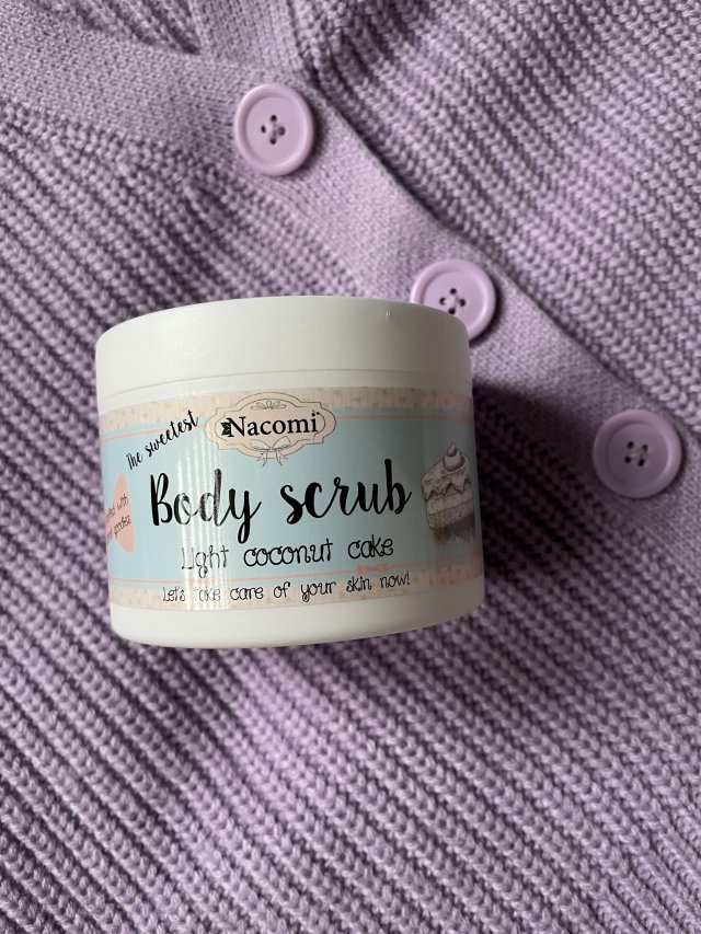 Nacomi Peeling do ciała, Body Scrub, Kokosowy tort