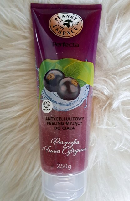 Perfecta Planet Essence, Peeling myjący do ciała, Antycellulitowy, Porzeczka i trawa cytrynowa