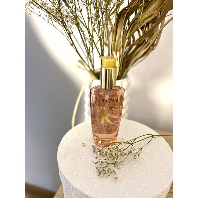 Kerastase Elixir Ultime L'Huile Rose, Olejek do włosów, Pielęgnacyjny, Włosy farbowane