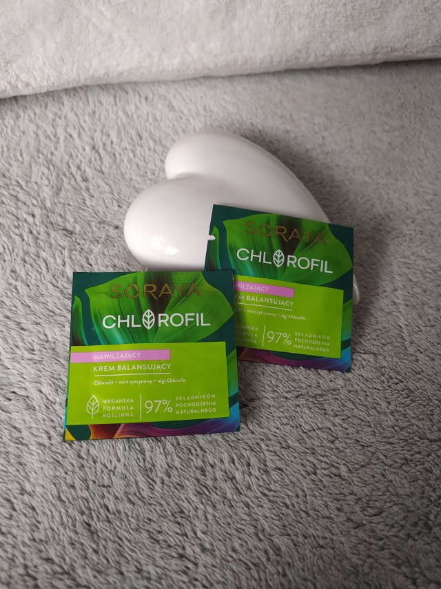 Soraya Chlorofil, Krem do twarzy, Nawilżający, Balansujący, Chlorofil + mirt cytrynowy + algi Chlorella