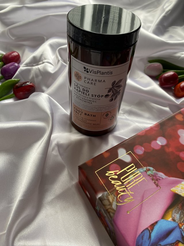 Pharma Care by Vis Plantis, sól do kąpieli stóp, Rozgrzewająca borowina + kasztanowiec