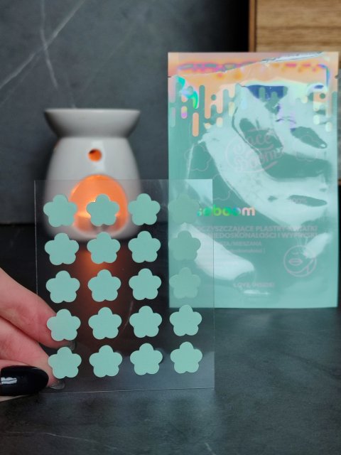 FaceBoom Plastry-kwiatki na niedoskonałości, Seboom, Oczyszczające, Cera tłusta/mieszana