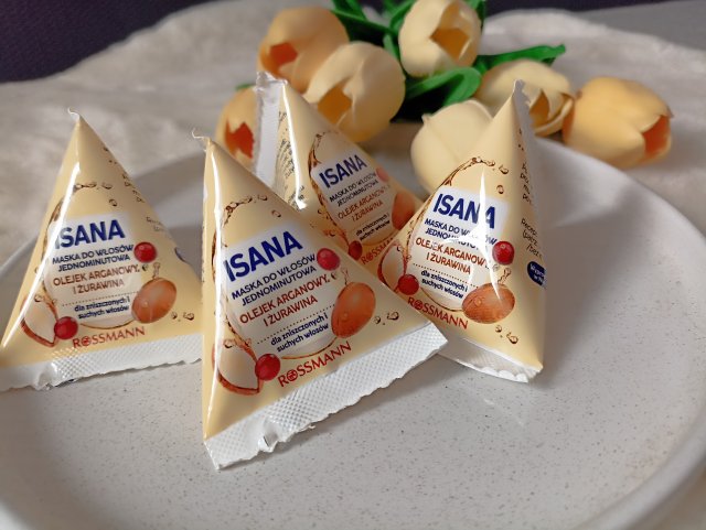 Isana Maska do włosów, Jednominutowa, Olej arganowy i żurawina