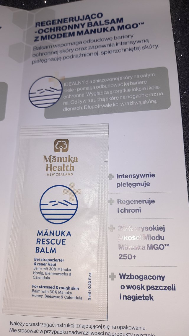 Mānuka Health Balsam do ciała, Mānuka Rescue Balm, Regenerująco-ochronny, Z Miodem Mānuka