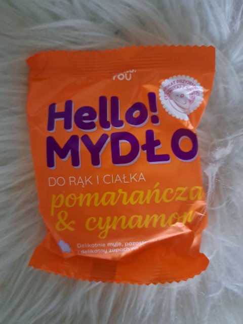 Hello! You Mydło do rąk i ciałka w kostce, Pomarańcza i cynamon