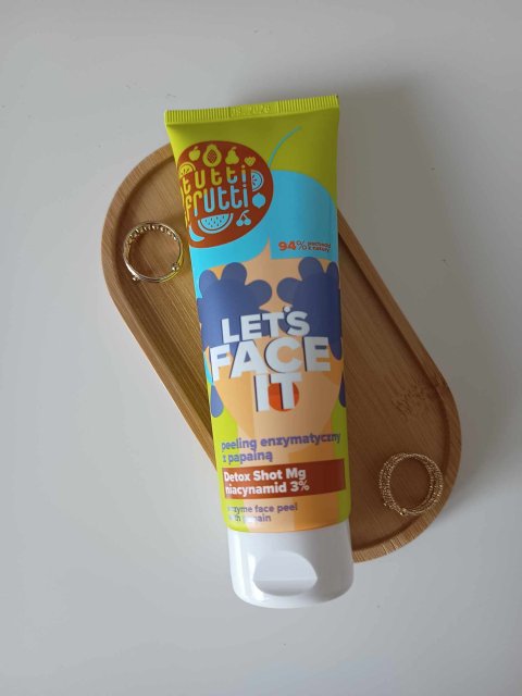 Farmona Tutti Frutti, Let's Face It, Peeling enzymatyczny z papainą i niacynamidem 3% + Detox Shot Mg