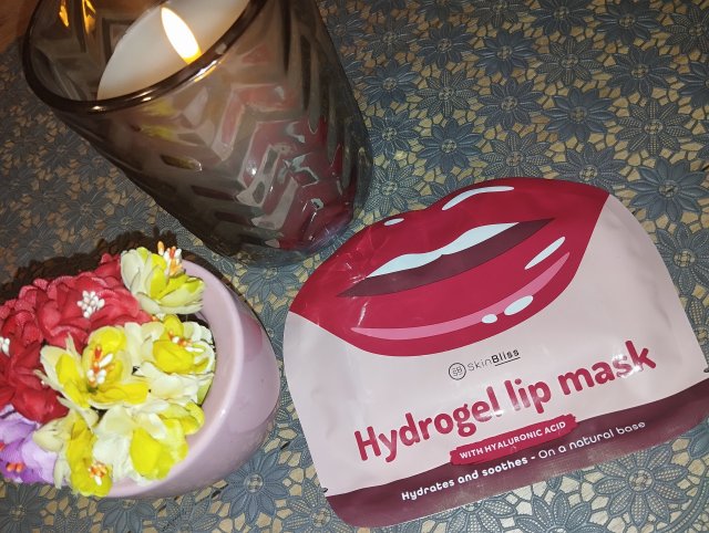 SkinBliss Maska na usta w płacie, Hydrożelowa, Hydrogel Lip Mask, Z kwasem hialuronowym