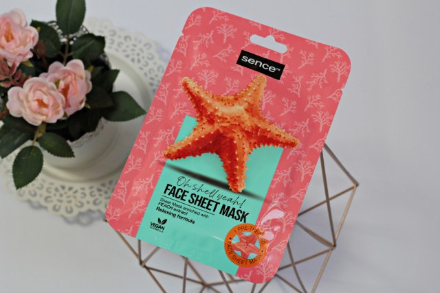 Sence Essentials Maska do twarzy w płacie, Oh Shell Yeah!, Ekstrakt z brzoskwini