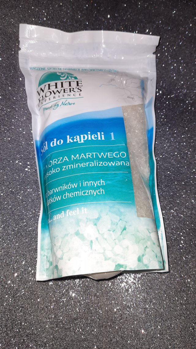White Flower´s Experience Sól do kąpieli,  Z Morza Martwego, Wysoko Zmineralizowana 