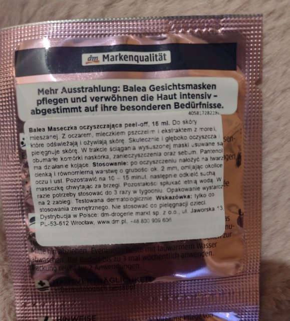 Balea Maseczka do twarzy, Peel-Off, Różowa, Cera mieszana