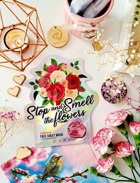 Maxbrands Marketing B.V. Face Sheet Mask, Maseczka do twarzy w płacie, Stop and Smell the Flowers