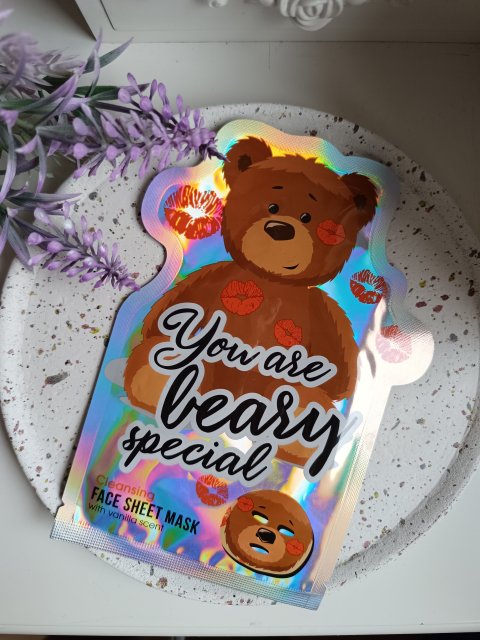 Maxbrands Marketing B.V. Face Sheet Mask, Maseczka do twarzy w płacie You are Beary Special