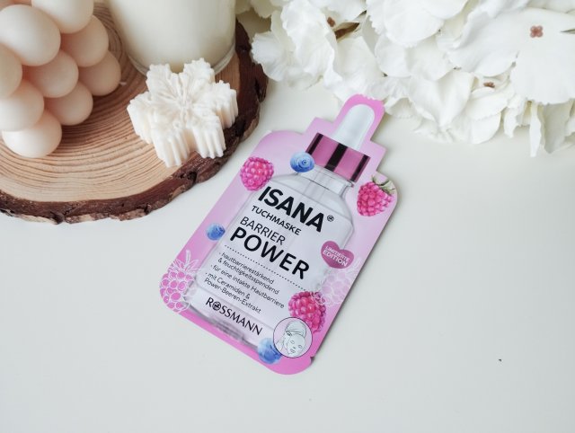 Isana Maseczka do twarzy w płacie, Barrier Power, Ceramiden & Power-Beeren-Extrakt
