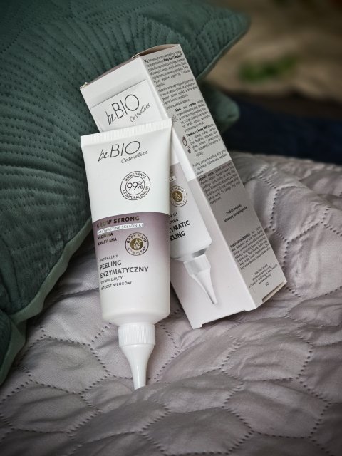 beBIO Peeling do skóry głowy, Grow Strong, Enzymatyczny, Naturalny, Stymulujący wzrost włosów, Arginina i kwasy AHA